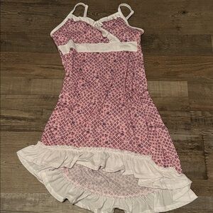 Laura Ashley Pink and White Casual Kids Dress